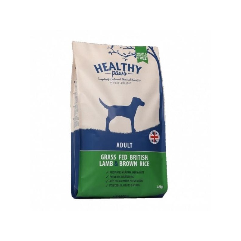 Healthy Paws "Briti lambaliha ja pruuni riisiga" 2kg