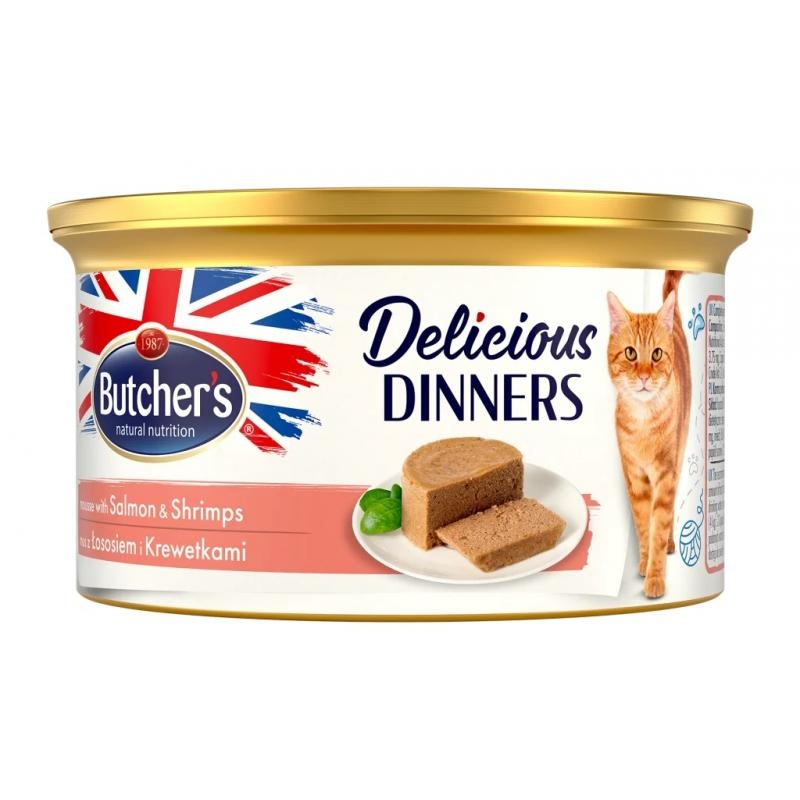 Butchers kassi konserv Delic. Dinner lõhe/krevett 85G