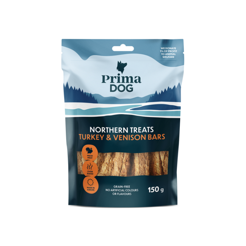 PrimaDog maius Northern Treats kalkuni&hirvega pulgad 150g