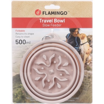 Reisikauss Nino Slow Feeder beež 500ml