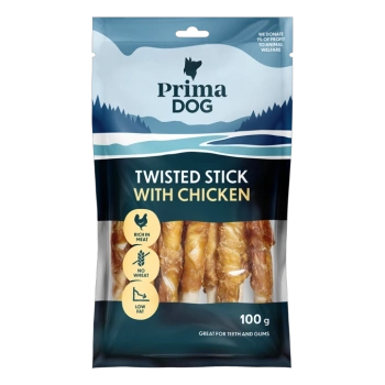 Prima Dog koera maius närimispulk kanalihaga 13cm 11tk 100g