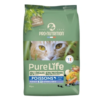 PureLife kassi kuivtoit steriliseeritud eakale kassile pardiliha ja valgekalaga teraviljavaba 2kg
