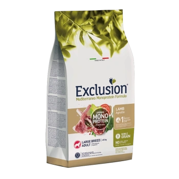 Koera kuivtoit EXCLUSION MEDITERRANEO Large Breed 12kg, lambalihaga