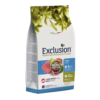 Koera kuivtoit EXCLUSION MEDITERRANEO Large Breed 12kg, tuunikalaga