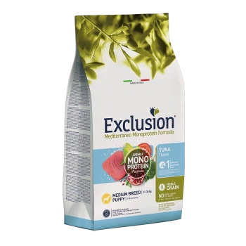 Kutsika kuivtoit EXCLUSION MEDITERRANEO Medium Breed 3kg, tuunikalaga