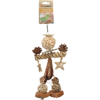 Viirpapagoi mänguasi Kiko, riputatav, pruun, 20 cm pikk, 5,5 cm lai, 33 cm kõrge