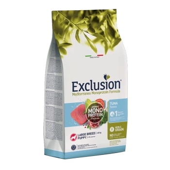 Kutsika kuivtoit EXCLUSION MEDITERRANEO Large Breed 12kg, tuunikalaga