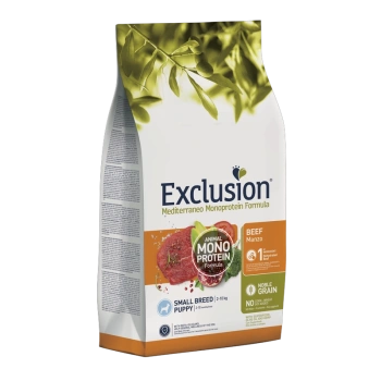 Kutsika kuivtoit EXCLUSION MEDITERRANEO Small Breed 2kg, veiselihaga