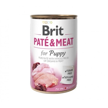 Brit kutsikakonserv "Pate&Meat" kana ja kalkuniga 400g