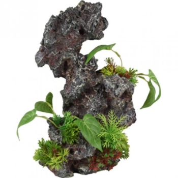 Akvaariumi dekoratsioon kivi taimega 19x15x31cm
