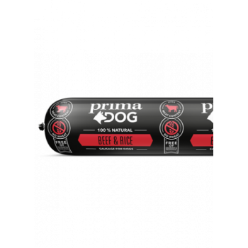 PrimaDog koera vorst Loomaliha&riisiga 800g