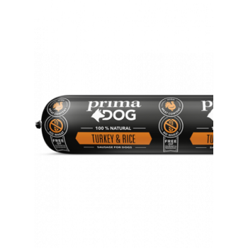 PrimaDog koera vorst Kalkuniliha&riisiga 800g