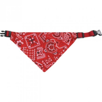 COLLAR WITH BANDANA PINTO RED 25/40CM 15MM 