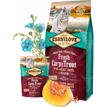 CL FRESH steriliseeritud kassi kuivtoit karpkala&forelliga 2kg