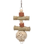 Viirpapagoi mänguasi Aba riputatav, pruun, 8 cm pikk, 5 cm lai, 25 cm kõrge