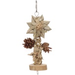 Viirpapagoi mänguasi Elin, riputatav, pruun, 10 cm pikk, 6 cm lai, 23 cm kõrge