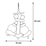 Viirpapagoi mänguasi Ivy, riputatav, pruun, 14 cm pikk, 6 cm lai, 24 cm kõrge