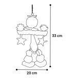Viirpapagoi mänguasi Kiko, riputatav, pruun, 20 cm pikk, 5,5 cm lai, 33 cm kõrge
