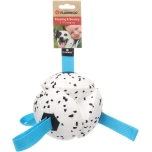 Koera mänguasi KONA ETPU paeltega pall valge/must/sinine 15cm