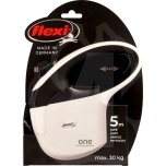 Flexi ONE FOR ALL lintrihm valge/must S/M 5m 30kg