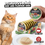 Uniq Pets Delicious Pâté märgtoit kassile veiselihaga ja psülliumiga 30g