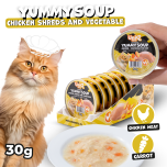 Uniq Pets Yummy Soup märgtoit kassile kanaribade ja köögiviljadega 30g