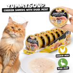 Uniq Pets Yummy Soup märgtoit kassile kanaribadega ja pardilihaga 60g