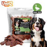 Uniq Pets Chewy närimispulgad pardiliha-riisisüdamed, 500g