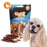 Uniq Pets Woofers koeramaius pardirullid toornahapulgadega värvilises pakis, 250g