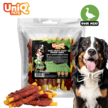 Uniq Pets Duo närimispulgad pardirullid bataadi-toruga, 500g
