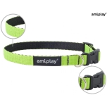 Amiplay Collar Twist S 20-35x1cm Green