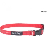 Amiplay Collar Reflective M 25-40x1,5 CM red
