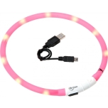 Koera kaelarihm LED roosa 70cm
