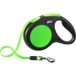 Flexi Retractable lintrihm NEW NEON must/roheline M 5m 25kg