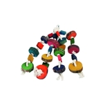 	PARROT TOY HANGER W/BEADS 4 ROPES