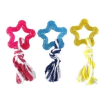 Koera mänguasi STAR WITH ROPE erinevad värvid