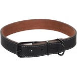 Koera kaelarihm MONTANA nahast must XXL 53-63CM 28MM
