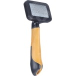 Pehme kamm-hari (slicker) kutsikale, käepidemega