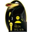 Flexi Retractable lintrihm NEW NEON must/kollane L 5m 50kg