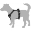 Koera traksid BALOU L must 60-85cm 25mm