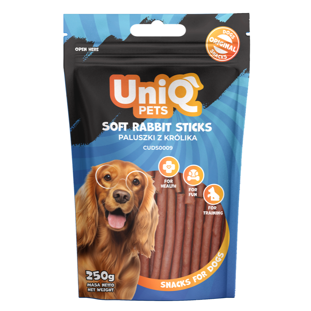 Uniq Pets Woofers koeramaius pehmed küülikulihapulgad 250g