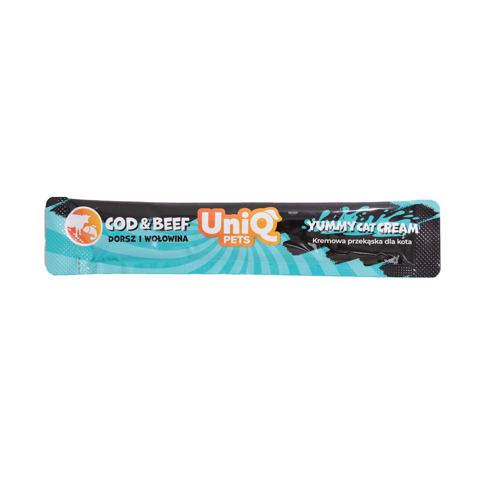 Uniq Pets Tasty Cream kreemmaius kassile tursa ja veiselihaga 15g