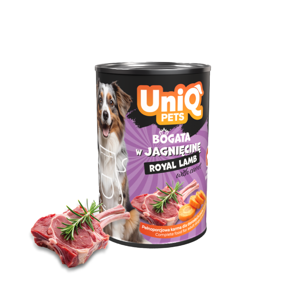 Uniq Pets Royal märgtoit koerale lambaliha maitsega 375g