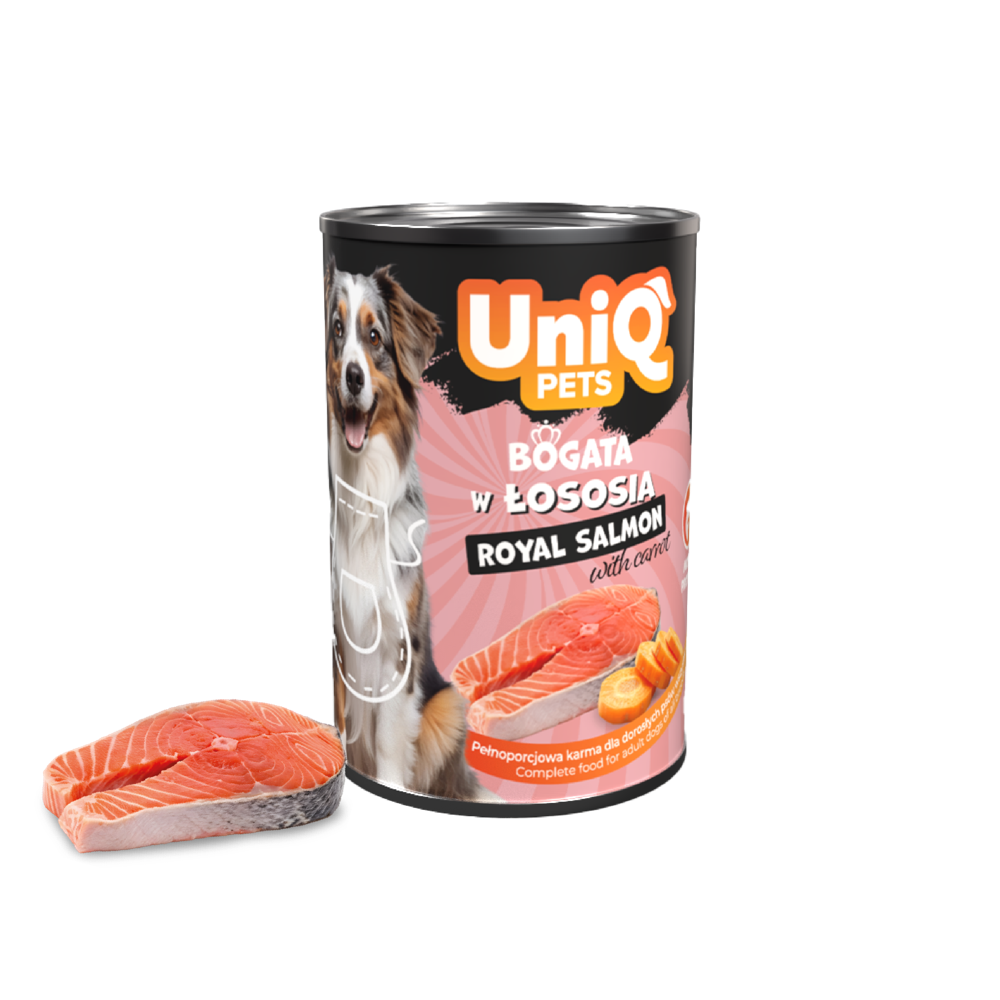 Uniq Pets Royal märgtoit koerale lõhe maitsega 375g